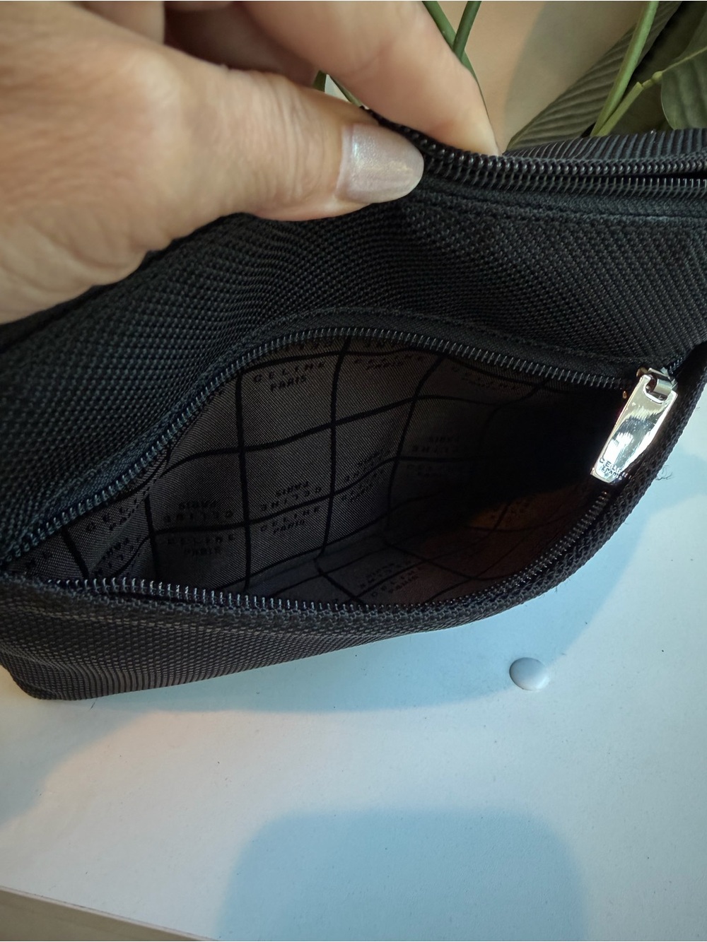 Celine ‘ Textured Canvas Pouch’ - Picture 9 of 13